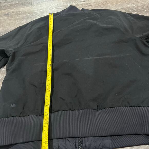 Lululemon Athletica Black Bomber Jacket Reversible Size 10 - Picture 12 of 12